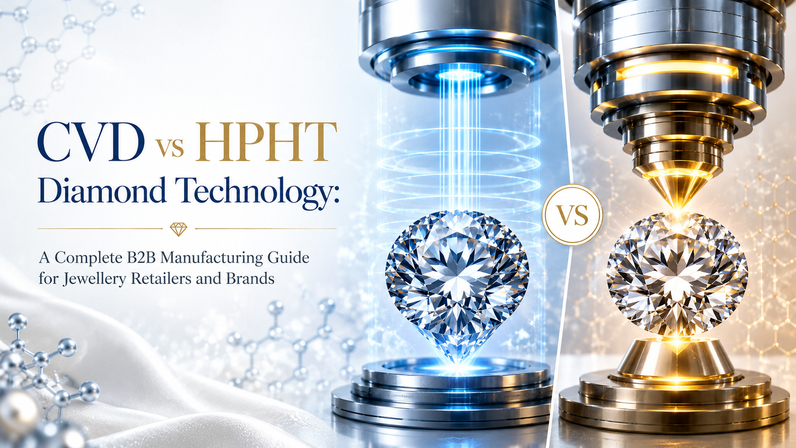 CVD vs HPHT Diamond Technology A Complete B2B Manufacturing Guide for Jewellery Retailers and Brands