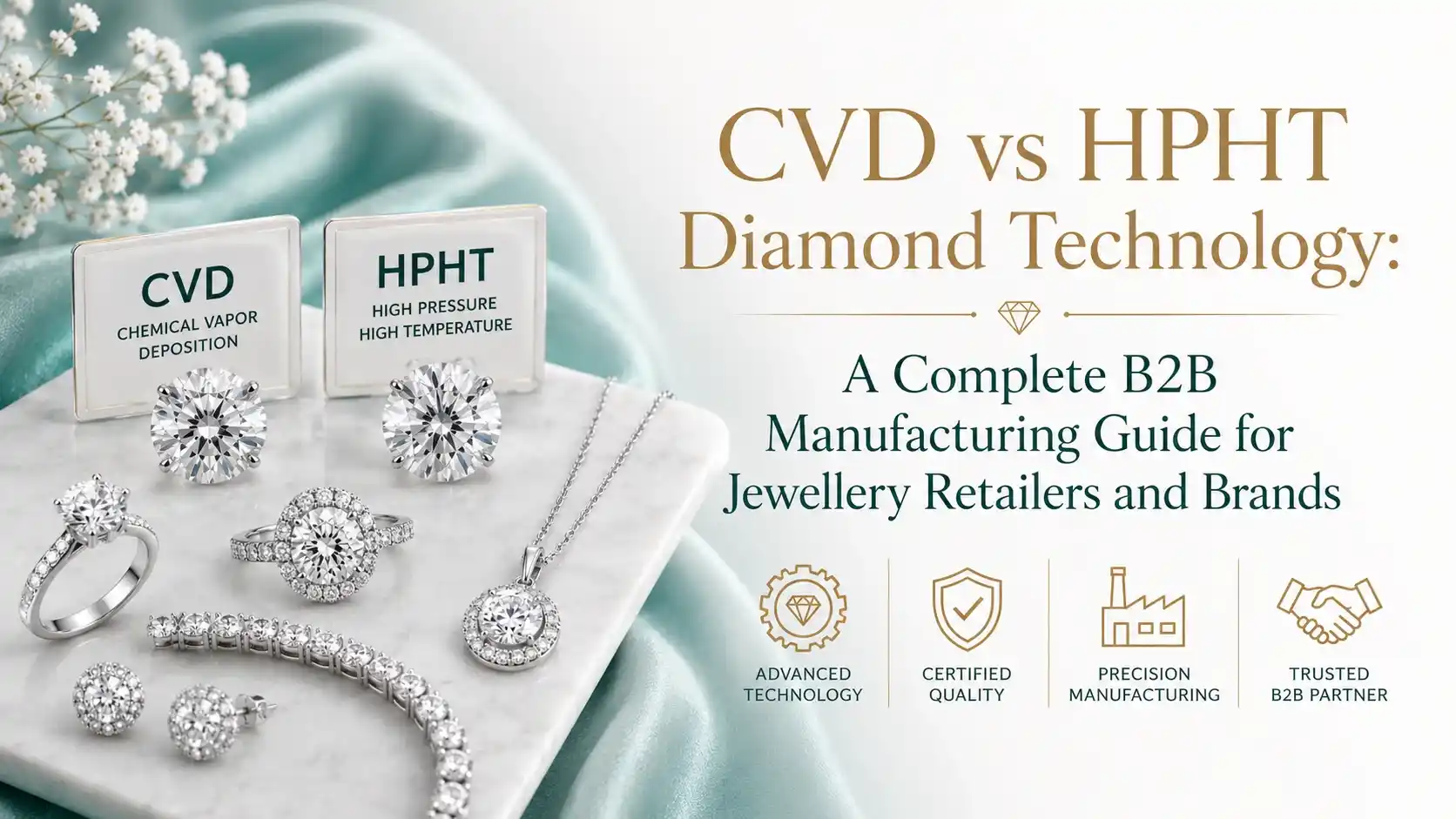 CVD vs HPHT Diamond Technology: A Complete B2B Manufacturing Guide for Jewellery Retailers and Brands